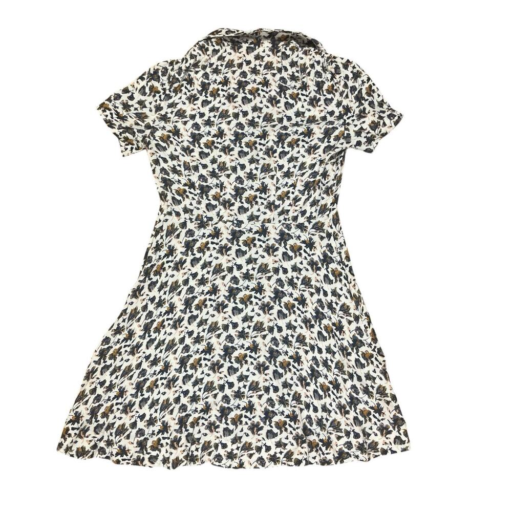 Free People Floral Mini Dress Sz 2 Button Front Flowy Boho Romantic Melody EUC - Picture 16 of 16